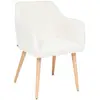 Image de Fauteuil À Dîner Visoca Bouclette Blanc - Atmosphera