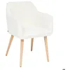 Image de Fauteuil à dîner Visoca bouclette blanc - Atmosphera Créateur dintérieur