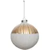 Image de Bdn Verre 100mm Strie Or/blanc - Feeric Lights & Christmas
