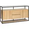 Image de Buffet 2 Portes "aldea" Métal Et Bois Beige 140x80cm - Atmosphera Createur D'interieur