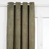 Image de Rideau occultant effet velours Fujo vert kaki 135x260cm - Atmosphera Créateur dintérieur