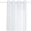 Image de Voilage motif feuilles Lazi blanc 140x240cm - Atmosphera Créateur dintérieur