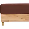 Image de Drap Housse Flora Gaze De Coton Marron 140x190cm - Atmosphera