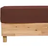 Image de Drap Housse Flora Gaze De Coton Marron 160x200cm - Atmosphera