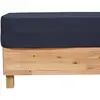 Image de Drap Housse Flora Gaze De Coton Bleu 160x200cm - Atmosphera