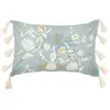 Image de Coussin Brodé Wild Vert Céladon 58x38cm - Atmosphera