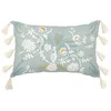 Image de Coussin brodé Wild vert céladon 58x38cm - Atmosphera Créateur dintérieur