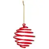 Image de Boule Verre Spirale D.8cm Rouge - Feeric Lights & Christmas