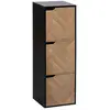 Image de Étagère "mix'n'door" 3 Cases Effet Bois Et Noir 34,4x32cm - 5 Five Simply Smart