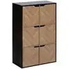 Image de Étagère Mix'n'door 6 Cases Effet Bois Et Noir 67.5x32cm - 5five