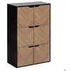 Image de Étagère Mixndoor 6 cases effet bois et noir 675x32cm
