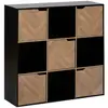 Image de Étagère Mix'n'door 9 Cases Effet Bois Et Noir 100.5x32cm - 5five