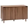 Image de Five Simply Smart - Buffet 2 portes coulissantes effet noyer SLIDY - Marron