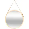Image de Miroir Mural Rond Avec Lanière En Cuir D50cm - 5five