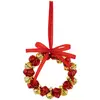Image de Sujet Couronne Grelots Métal D.11cm Rouge Et Doré - Feeric Lights & Christmas