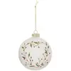 Image de Boule Verre Coeur Vert D.10cm Blanc - Atmosphera