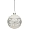 Image de Bdn Verre 90mm Blanc Flocon Ar - Feeric Lights & Christmas