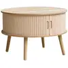 Image de Table basse 2 portes nysos beige 60x60x40,7cm NYSOS