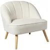 Image de Fauteuil Naova bouclette blanc - Atmosphera Créateur dintérieur