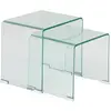 Image de Lot De 2 Tables Gigognes "lenia" Transparent 51x47x30cm - Atmosphera Créateur D'intérieur