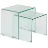 Image de Lot de 2 tables d'appoint gigognes lenia 47cm transparent GENERIQUE