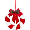 Image de Couronne Polystyrène D.23cm Rouge Et Blanc - Feeric Lights & Christmas