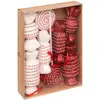 Image de Lot De 8 Sujets Bonbon Polystyrène H.max 30cm Rouge Et Blanc - Atmosphera