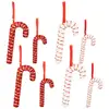 Image de Lot De 10 Sujets Sucre D'orge Polystyrène H.21,5cm Rouge Et Blanc - Atmosphera Créateur D'intérieur
