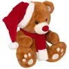 Image de Peluche Ours Brun Bonnet 48cm - Atmosphera
