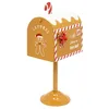 Image de Boîte aux lettres métal décor Pain dépices sur pied 315 cm - beige caramel