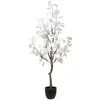 Image de Arbuste De Noël Blanc En Pot H. 120 Cm - Feeric Lights & Christmas
