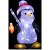 Image de Forme Acrylique Pingouin Lumineuse 30 Led Fixes Et Clignotantes À Timer H.25cm Extérieur - Feeric Lights & Christmas