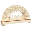 Image de Crèche 8 LED H.19cm avec 9 santons - Feeric Lights & Christmas