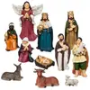Image de Lot De 11 Santons H.7,5cm Résine - Atmosphera Créateur D'intérieur