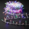 Image de Guirlande cluster lumineuse 750 LED 18m extérieur multicolore fil transparent
