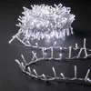 Image de Guirlande cluster lumineuse 1000 LED 25m extérieur blanc froid fil transparent