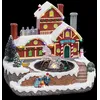 Image de Village de noël animé et lumineux fontaine du père Noël