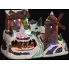 Image de Village Lumineux Moulin À Vent Et Père Noël Musical 15 Led - Atmosphera
