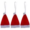 Image de 3 Sujets De Noël Bonnet Père Noël Textile - Feeric Lights & Christmas