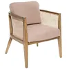 Image de Fauteuil Koza peuplier rotin tissu rose - Atmosphera Créateur dintérieur