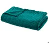 Image de Plaid Losan 3D Losange flanelle bleu canard 180x230cm - Atmosphera Créateur dintérieur