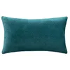 Image de Coussin Dolce velours bleu canard 38x58cm - Atmosphera Créateur dintérieur