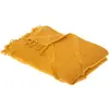 Image de Jeté De Lit Inca Coton Tufté Jaune Moutarde 130x180cm - Atmosphera