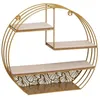 Image de Étagère murale métal doré 40x36cm - Atmosphera Créateur dintérieur