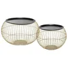 Image de Lot de 2 tables gigognes Alya métal doré D49/665cm - Atmosphera Créateur dintérieur
