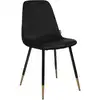 Image de Chaise "tyka" Velours Noir - Atmosphera Createur D'interieur