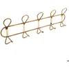 Image de Patère métal doré 5 crochets - Atmosphera createur dinterieur
