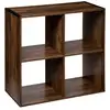 Image de Étagère 4 cases indus mix n' modul effet bois foncé MIX'N MODUL