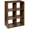 Image de Étagère 6 Cases Indus Mix N' Modul Effet Bois Foncé - 5five