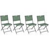 Image de Lot De 4 Chaises De Jardin Pliantes Modula Vert Olive Graphite En Acier Traité Époxy - Hespéride